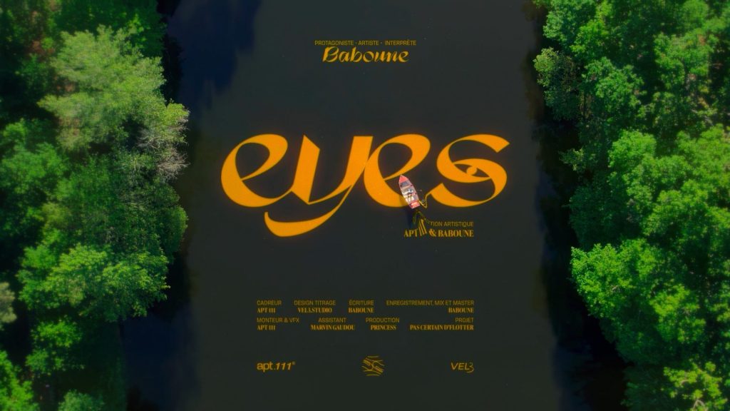 Titre EYES sur un lac pour le clip vidéo musical de Baboune